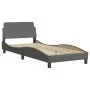 Estructura de cama con cabecero de tela gris oscuro 80x200 cm de , Camas y somieres - Ref: Foro24-3207731, Precio: 147,44 €, ...