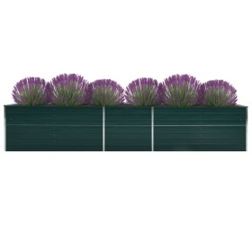 Arriate de acero galvanizado verde 400x80x45 cm de vidaXL, Maceteros y jardineras - Ref: Foro24-47057, Precio: 91,19 €, Descu...