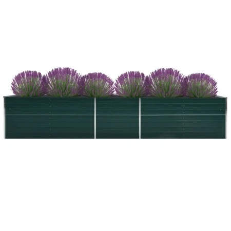 Arriate de acero galvanizado verde 400x80x45 cm de vidaXL, Maceteros y jardineras - Ref: Foro24-47057, Precio: 84,97 €, Descu...
