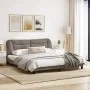 Bed frame with headboard in taupe gray fabric 180x200 cm by , Beds and slatted bases - Ref: Foro24-3207790, Price: 260,60 €, ...