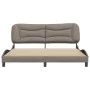 Bed frame with headboard in taupe gray fabric 180x200 cm by , Beds and slatted bases - Ref: Foro24-3207790, Price: 260,60 €, ...