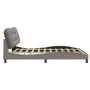 Bed frame with headboard in taupe gray fabric 180x200 cm by , Beds and slatted bases - Ref: Foro24-3207790, Price: 260,60 €, ...
