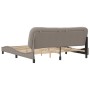 Estructura de cama con cabecero de tela gris taupe 180x200 cm de , Camas y somieres - Ref: Foro24-3207790, Precio: 246,56 €, ...