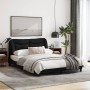 Estructura de cama con cabecero de tela negro 140x190 cm de , Camas y somieres - Ref: Foro24-3207767, Precio: 214,47 €, Descu...
