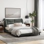 Estructura de cama con cabecero de tela gris oscuro 120x200 cm de , Camas y somieres - Ref: Foro24-3207759, Precio: 188,78 €,...