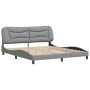 Estructura de cama con cabecero gris claro tela 180x200 cm de , Camas y somieres - Ref: Foro24-3207786, Precio: 238,72 €, Des...