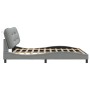Estructura de cama con cabecero gris claro tela 180x200 cm de , Camas y somieres - Ref: Foro24-3207786, Precio: 238,72 €, Des...