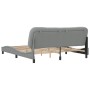 Estructura de cama con cabecero gris claro tela 180x200 cm de , Camas y somieres - Ref: Foro24-3207786, Precio: 238,72 €, Des...