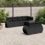 Set de comedor de jardín 7 pzas y cojines ratán sintético negro de , Conjuntos de jardín - Ref: Foro24-3253942, Precio: 527,0...