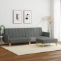 Sofá cama de 2 plazas con taburete tela gris oscuro de , Sofás - Ref: Foro24-3216247, Precio: 324,67 €, Descuento: %