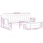 2-seater sofa bed with stool in dark gray fabric by , Sofas - Ref: Foro24-3216247, Price: 318,80 €, Discount: %