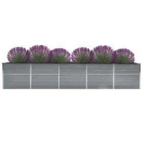 Gray galvanized steel garden bed 400x80x77 cm by vidaXL, Pots and planters - Ref: Foro24-47060, Price: 143,49 €, Discount: %