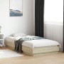 Estructura de cama madera de ingeniería roble Sonoma 90x200 cm de , Camas y somieres - Ref: Foro24-839604, Precio: 87,07 €, D...