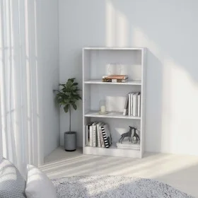 3-tier white plywood shelf 60x24x109cm by vidaXL, Bookcases and shelves - Ref: Foro24-800864, Price: 50,13 €, Discount: %