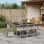Set de comedor de jardín 11 pzas y cojines ratán sintético gris de , Conjuntos de jardín - Ref: Foro24-3211331, Precio: 504,3...