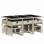 Set de comedor de jardín 11 pzas y cojines ratán sintético gris de , Conjuntos de jardín - Ref: Foro24-3211331, Precio: 504,3...