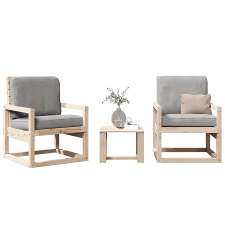 Juego de muebles de jardín 3 piezas madera maciza de pino de , Conjuntos de jardín - Ref: Foro24-832552, Precio: 136,75 €, De...