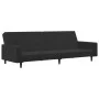 Sofá cama de 2 plazas con taburete terciopelo negro de , Sofás - Ref: Foro24-3216239, Precio: 338,10 €, Descuento: %