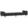 Sofá cama de 2 plazas con taburete terciopelo negro de , Sofás - Ref: Foro24-3216239, Precio: 338,10 €, Descuento: %