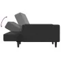 Sofá cama de 2 plazas con taburete terciopelo negro de , Sofás - Ref: Foro24-3216239, Precio: 338,10 €, Descuento: %