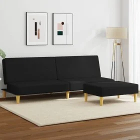 2-seater sofa bed with black fabric stool by , Sofas - Ref: Foro24-3216226, Price: 301,16 €, Discount: %