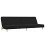 Sofá cama de 2 plazas con taburete tela negro de , Sofás - Ref: Foro24-3216226, Precio: 289,42 €, Descuento: %