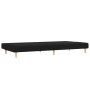 Sofá cama de 2 plazas con taburete tela negro de , Sofás - Ref: Foro24-3216226, Precio: 289,42 €, Descuento: %