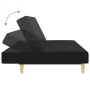 Sofá cama de 2 plazas con taburete tela negro de , Sofás - Ref: Foro24-3216226, Precio: 289,42 €, Descuento: %