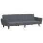 Sofá cama de 2 plazas con taburete terciopelo gris oscuro de , Sofás - Ref: Foro24-3216251, Precio: 319,50 €, Descuento: %