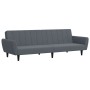 Sofá cama de 2 plazas con taburete terciopelo gris oscuro de , Sofás - Ref: Foro24-3216251, Precio: 325,91 €, Descuento: %