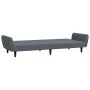 Sofá cama de 2 plazas con taburete terciopelo gris oscuro de , Sofás - Ref: Foro24-3216251, Precio: 319,50 €, Descuento: %