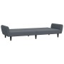 Sofá cama de 2 plazas con taburete terciopelo gris oscuro de , Sofás - Ref: Foro24-3216251, Precio: 325,91 €, Descuento: %