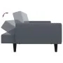 Sofá cama de 2 plazas con taburete terciopelo gris oscuro de , Sofás - Ref: Foro24-3216251, Precio: 319,50 €, Descuento: %