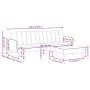 Sofá cama de 2 plazas con taburete terciopelo gris oscuro de , Sofás - Ref: Foro24-3216251, Precio: 319,50 €, Descuento: %