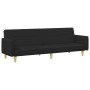 Sofá cama de 2 plazas con taburete tela negro de , Sofás - Ref: Foro24-3216245, Precio: 332,16 €, Descuento: %