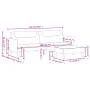 Sofá cama de 2 plazas con taburete tela negro de , Sofás - Ref: Foro24-3216245, Precio: 332,86 €, Descuento: %