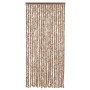 Cortina antimoscas chenilla beige y marrón oscuro 100x200 cm de , Mosquiteras para ventanas - Ref: Foro24-377322, Precio: 63,...