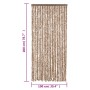 Cortina antimoscas chenilla beige y marrón oscuro 100x200 cm de , Mosquiteras para ventanas - Ref: Foro24-377322, Precio: 63,...