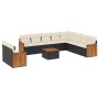 Set de sofás de jardín 11 pzas y cojines ratán sintético negro de , Conjuntos de jardín - Ref: Foro24-3227799, Precio: 624,75...