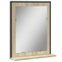 Espejo de baño con estante madera ingeniería Sonoma 50x12x60 cm de , Tocadores - Ref: Foro24-842417, Precio: 45,10 €, Descuen...