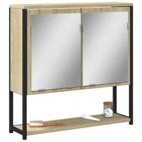 Armario con espejo de baño madera roble Sonoma 60x16x60 cm de , Tocadores - Ref: Foro24-842422, Precio: 56,07 €, Descuento: %