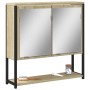 Armario con espejo de baño madera roble Sonoma 60x16x60 cm de , Tocadores - Ref: Foro24-842422, Precio: 59,40 €, Descuento: %