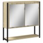 Armario con espejo de baño madera roble Sonoma 60x16x60 cm de , Tocadores - Ref: Foro24-842422, Precio: 59,40 €, Descuento: %