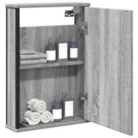 Armario con espejo de baño madera gris Sonoma 42x12x60 cm de , Tocadores - Ref: Foro24-842434, Precio: 47,47 €, Descuento: %