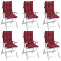 Cojines de silla con respaldo alto 6 uds tela Oxford rojo tinto de , Cojines para sillas y sofás - Ref: Foro24-377631, Precio...