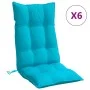 Cojines para silla con respaldo alto 6 uds tela Oxford turquesa de , Cojines para sillas y sofás - Ref: Foro24-377667, Precio...