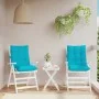 Cojines de silla de respaldo bajo 2 uds tela Oxford turquesa de , Cojines para sillas y sofás - Ref: Foro24-377734, Precio: 5...