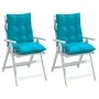 Cojines de silla de respaldo bajo 2 uds tela Oxford turquesa de , Cojines para sillas y sofás - Ref: Foro24-377734, Precio: 5...
