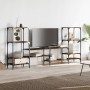 Mueble de TV madera ingeniería roble ahumado 206,5x28,5x95 cm de , Muebles TV - Ref: Foro24-842483, Precio: 92,44 €, Descuent...