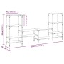 Mueble de TV madera ingeniería roble ahumado 206,5x28,5x95 cm de , Muebles TV - Ref: Foro24-842483, Precio: 92,44 €, Descuent...